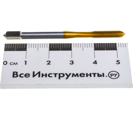 Метчик M4x0,7 HSS M2 TiN прямой компл. ПрофОснастка №137 арт. 50311007