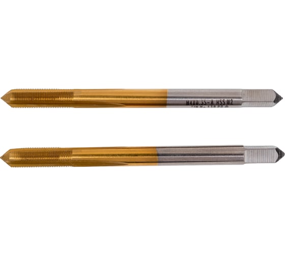 Метчик M4x0,35 HSS M2 TiN прямой компл. ПрофОснастка №139 арт. 50311009 1