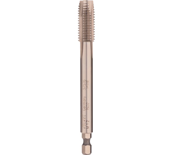 Машинный метчик VOELKEL М12 шаг 1.75мм HSSE DIN376 V37576