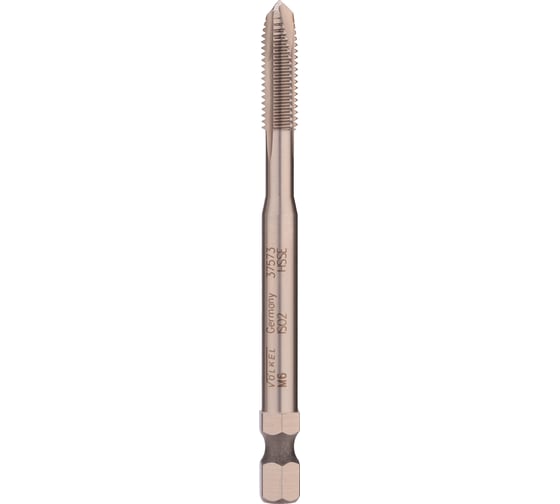 Машинный метчик VOELKEL М6 шаг 1.0мм HSSE DIN371 V37573 1