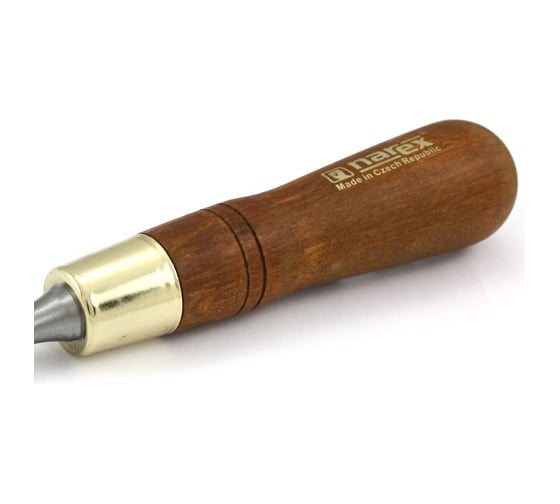 Плоская изогнутая стамеска с ручкой NAREX WOOD LINE PLUS 25 мм 813325