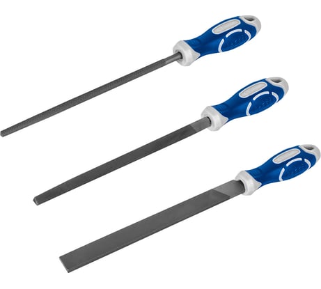 Набор напильников КОБАЛЬТ № 2, 200 мм, 3 шт. 247-743