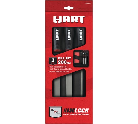 Набор напильников Hart 200 мм 3 шт HFSET3 5132002946