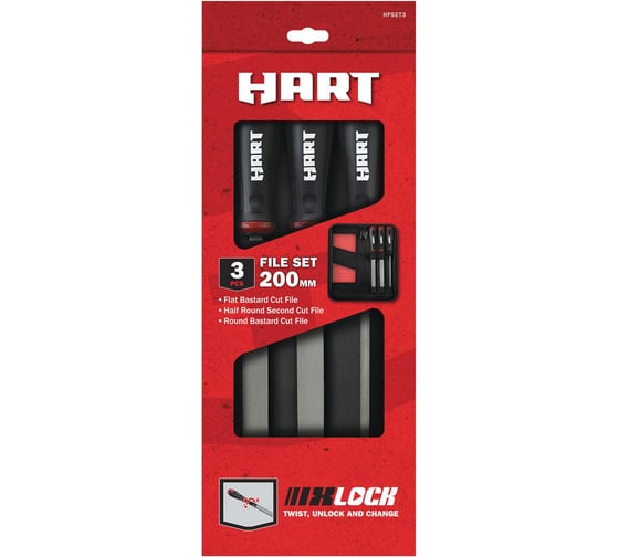 Набор напильников Hart 200 мм 3 шт HFSET3 5132002946