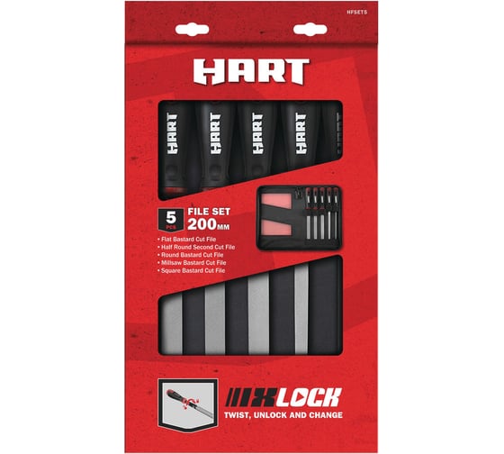 Набор напильников Hart 200 мм 5 единиц HFSET5 5132002945