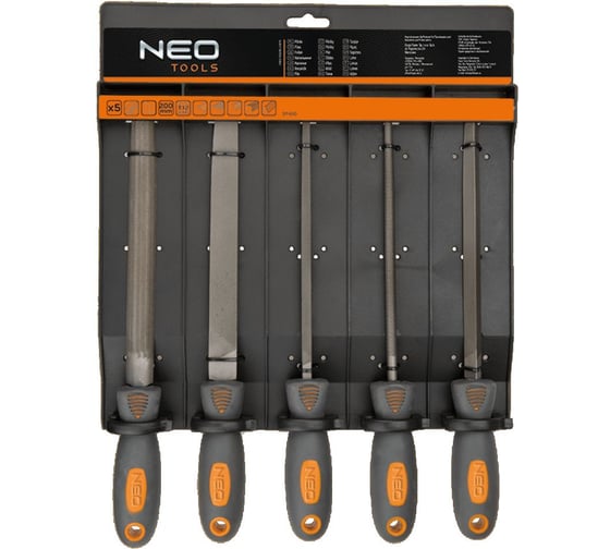 Напильники по металлу NEO Tools набор 5 шт 37-610