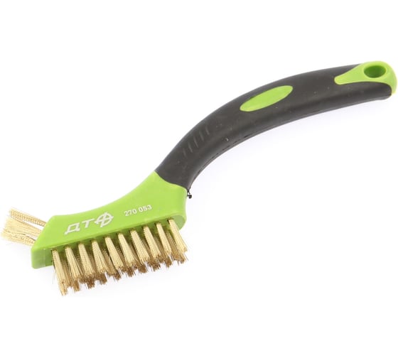 Щётка-мини Дело Техники с прорезиненной рукояткой, латунная щетина 270053 1