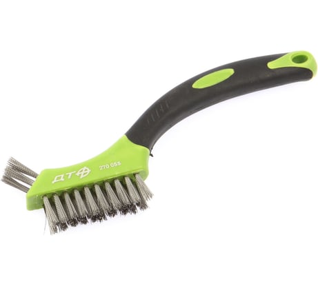 Щётка-мини Дело Техники с прорезиненной рукояткой, щетина из нержавеющей стали 270055