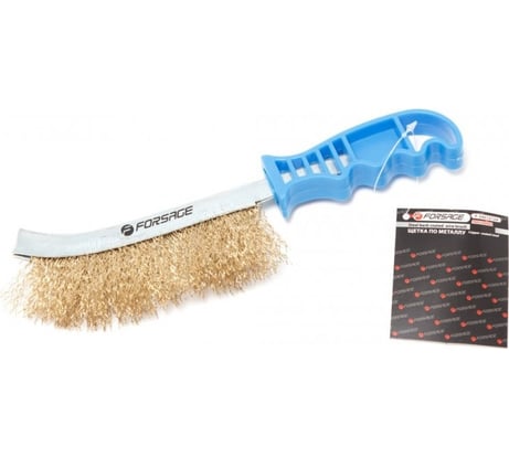 Ручная щетка по металлу в железном корпусе с пластиковой рукояткой Forsage медь F-34012124(17415)