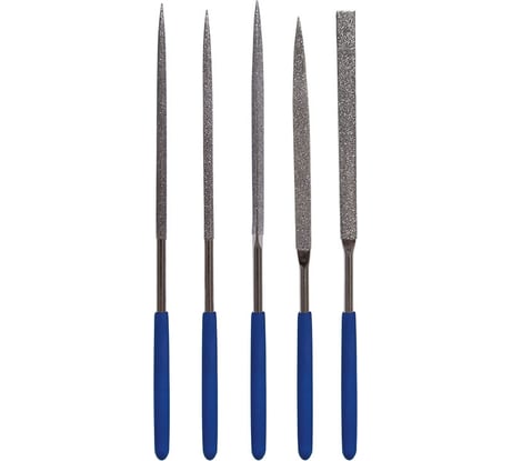 Набор алмазных надфилей Toolberg 140x70x3 мм, 5 шт. Лк-00009454