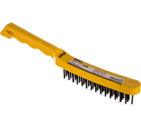 Трехрядная стальная щетка с пластиковой ручкой Biber 70913 тов-141225