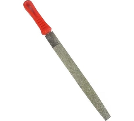 Плоский остроносый алмазный напильник CNIC 300 мм, р.ч. 285 мм, 125/100 с пластмассовой ручкой 30289