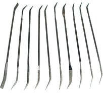 Набор фигурных изогнутых алмазных надфилей CNIC 2-х концевых, L 180х3 мм, 10 шт. 27989