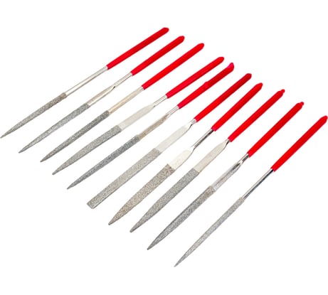 Набор алмазных надфилей HANDSKIT 140x3 мм, 10 штук NADF10D