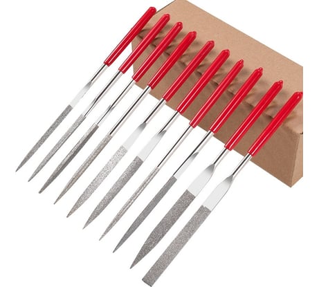 Набор алмазных надфилей HANDSKIT 160x4 мм, 10 штук NADF10D_160