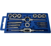 Набор для нарезания резьбы БМ 3-12 мм, пластмассовый футляр, 16 предметов 650216