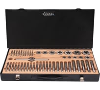 Набор метчиков и плашек VOELKEL UNC/UNF 1/4-3/4 HSS-G 56 предметов V48066