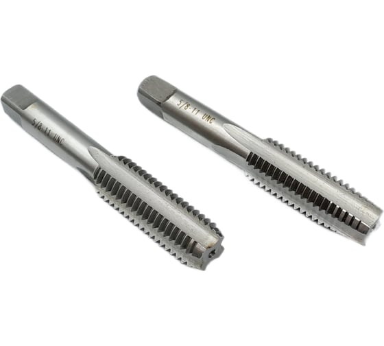 Метчик TORNERI дюймовый UNC 5/8" 11 нитей, комплект из 2-х штук, 9ХС 042030