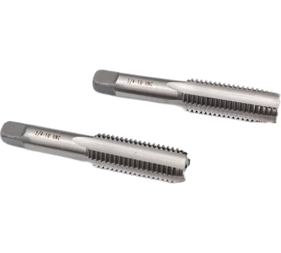 Метчик TORNERI дюймовый UNC 3/4" 10 нитей, комплект из 2-х штук, 9ХС 043897