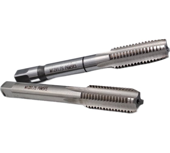 Метчик TORNERI машинно-ручной М12x1.75 комплект из 2-х штук Р6М5К5 042137