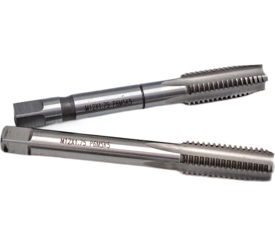 Метчик TORNERI машинно-ручной М12x1.75 комплект из 2-х штук Р6М5К5 042137