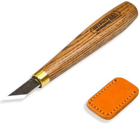 Резчицкий нож, косая заточка 40град, 165мм/35мм Петроградъ М00014065