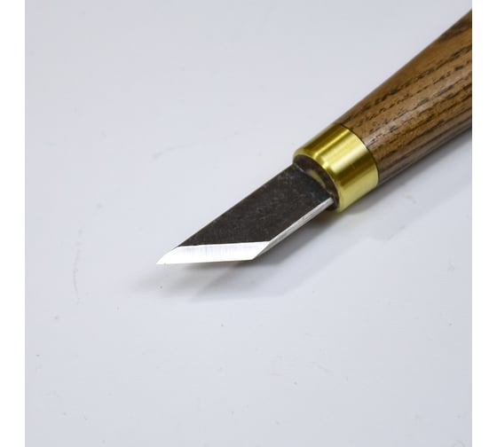 Резчицкий нож, косая заточка 40град, 165мм/35мм Петроградъ М00014065