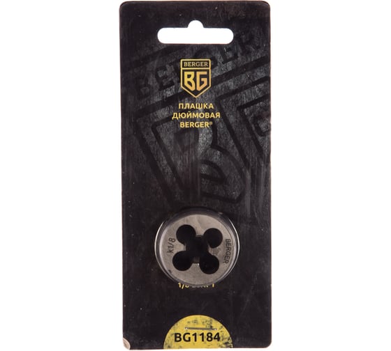 Дюймовая плашка 1/8-27NPT Berger BG BG1184