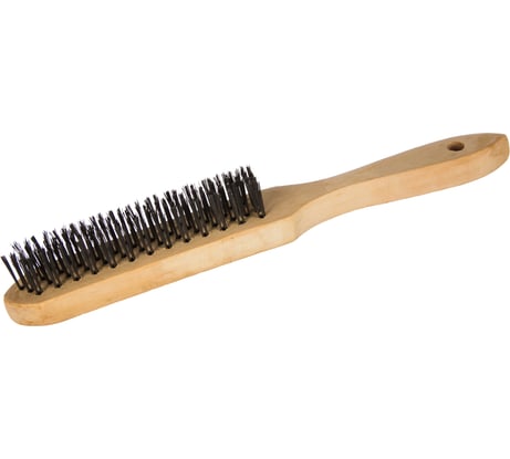 Проволочная щетка, 4 ряда проволоки, деревянная рукоятка TOPEX 14A614