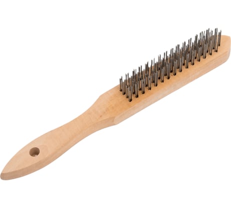 Проволочная щетка, 4 ряда проволоки, деревянная рукоятка Top Tools 14A604