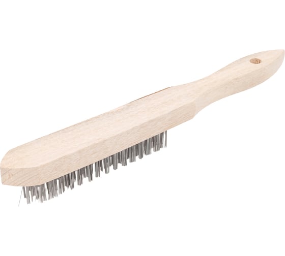 Проволочная щетка, 4 ряда проволоки, деревянная рукоятка Top Tools 14A604