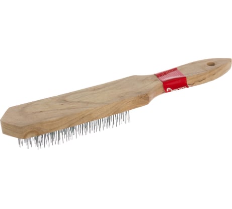 Проволочная щетка, 6 рядов проволоки, деревянная рукоятка Top Tools 14A606