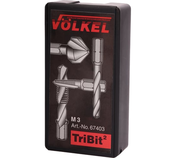 Резьбонарезной набор VOELKEL М 3 шаг 0.5мм HSS-G 4пр. V67403