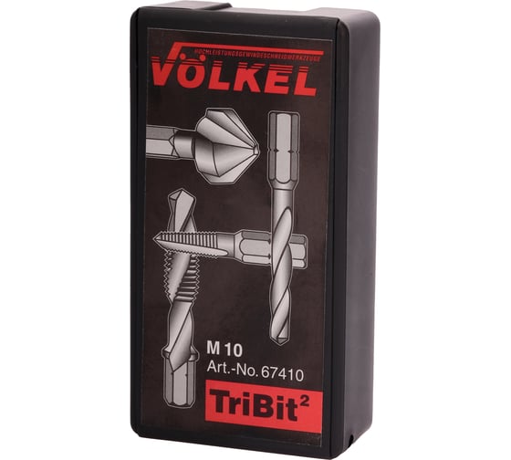 Резьбонарезной набор VOELKEL М10 шаг 1.5мм HSS-G 4пр. V67410