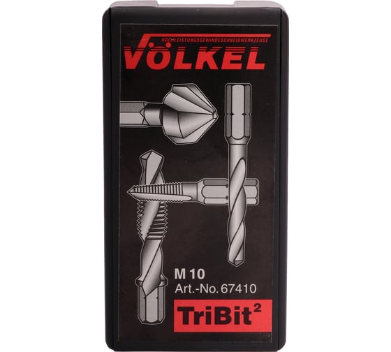 Резьбонарезной набор VOELKEL М10 шаг 1.5мм HSS-G 4пр. V67410