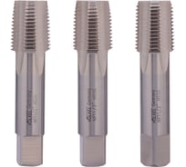 Набор конических метчиков из 3-х шт. VOELKEL NPT 1/2-14 HSS-G V88418S3