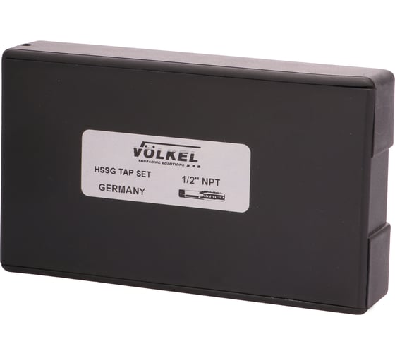 Набор конических метчиков из 3-х шт. VOELKEL NPT 1/2-14 HSS-G V88418S3