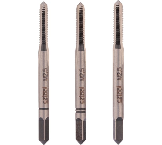 Набор метчиков из 3-х шт. Bucovice Tools М 2.5 шаг 0.45мм 115CrV3 110025-3 1