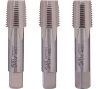 Набор конических метчиков из 3-х шт. VOELKEL NPT 1/4-18 HSS-G V88414S3