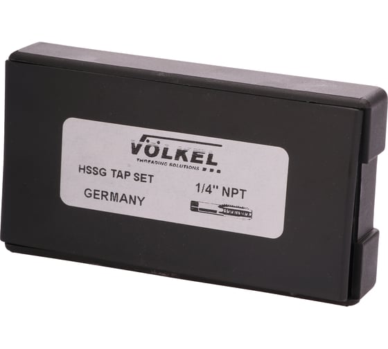 Набор конических метчиков из 3-х шт. VOELKEL NPT 1/4-18 HSS-G V88414S3