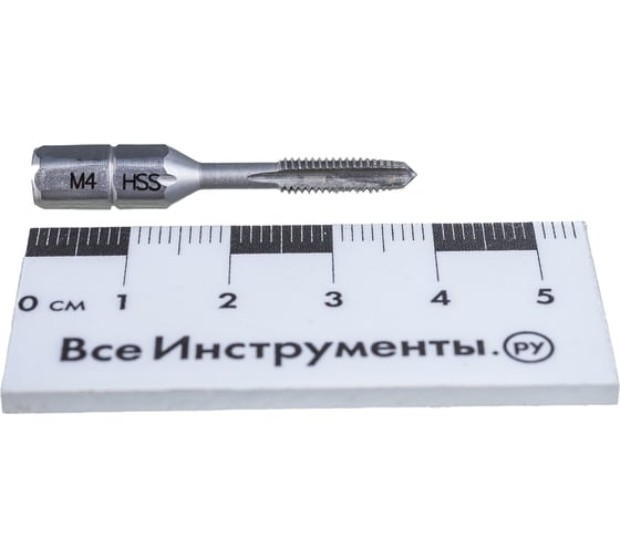 Метчик М 4 с хвостовиком HEX 1/4 дюйма Bucovice Tools 940040