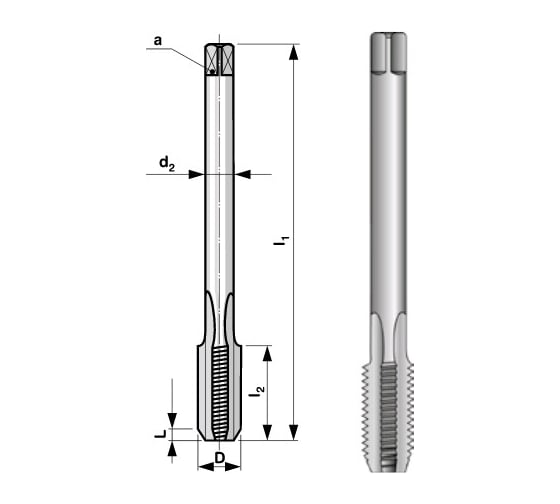Метчик машинный Bucovice Tools М 10, Шаг 1.5 мм, HSSE DIN376 194100