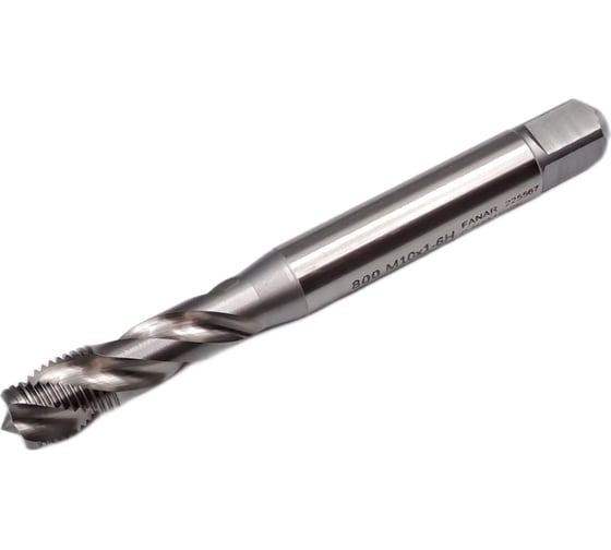 Машинный метчик FANAR М10x1,0 HSSE 6H R40 DIN 371-C 800 с винтовой канавкой /C2-511101-0103/ Т014949