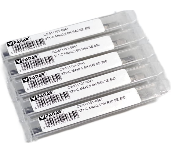 Машинный метчик FANAR М4x0,5 HSSE 6H R40 DIN-371-C 800 с винтовой канавкой /C2-511101-0041/ Т017737