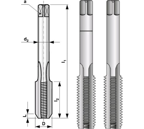Набор метчиков из 2-х шт. MF10 шаг 1.0 мм, мелкая резьба Bucovice Tools 110102