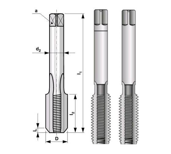 Набор метчиков HSS из 2-х шт. M 7 шаг 1.0 мм Bucovice Tools 144070 1