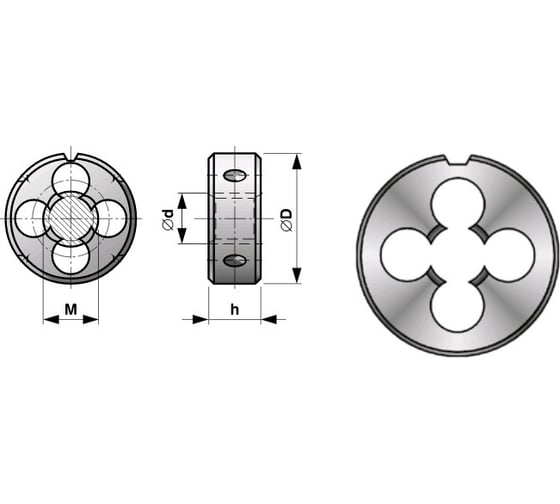Плашка Bucovice Tools M 5 Шаг 0.8 115CrV3 20x7мм 210050BT