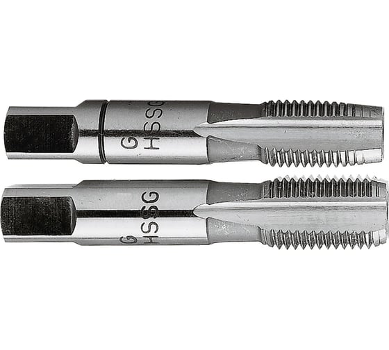 Ручные метчики PROJAHN G (BSP) 1/4-19, HSS, DIN 5157, 6H, комплект из 2 штук 93601 1