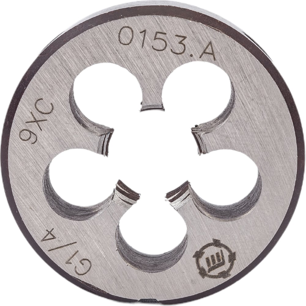 Плашка, трубная цилиндрическая G 1/4 дюйма 9ХС ТМ Туламаш 57993 ...