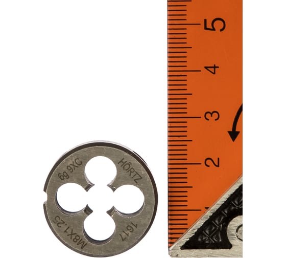 Плашка М 8 х1.25 9ХС HORTZ 204001